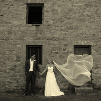 Pumba Private Game Reserve Weddings Black And White Nridal Veil Blowing In The Breeze